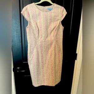 Antonio Melanie Size 10 dress, cream, neon pink and green work. Simply gorgeous!